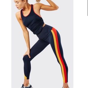 Splits59 Olivia High Waist 7/8 Leggings stripe color block